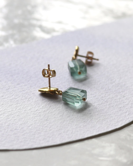 Element Earrings with Blue Fluorite