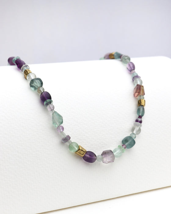 Mosaic Necklace with Fluorite