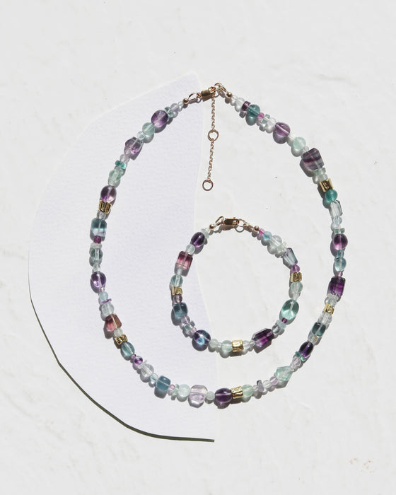 Mosaic Necklace with Fluorite