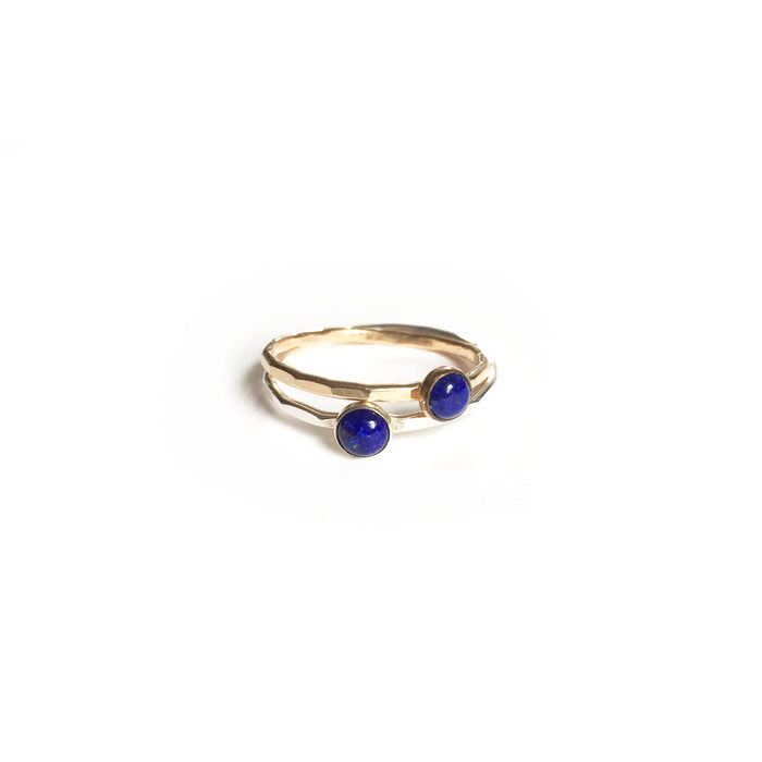 lapis stacking ring by goldeluxe