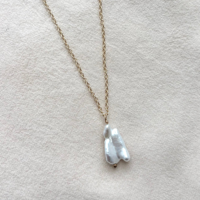 Baroque Pearl Necklace no. 1 - 14k Gold Fill