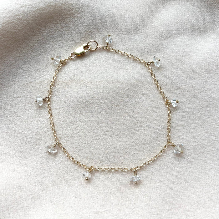 Herkimer Diamond Fringe Bracelet