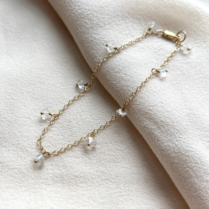 Herkimer Diamond Fringe Bracelet