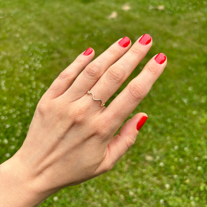 Bold Ripple Stacking Ring