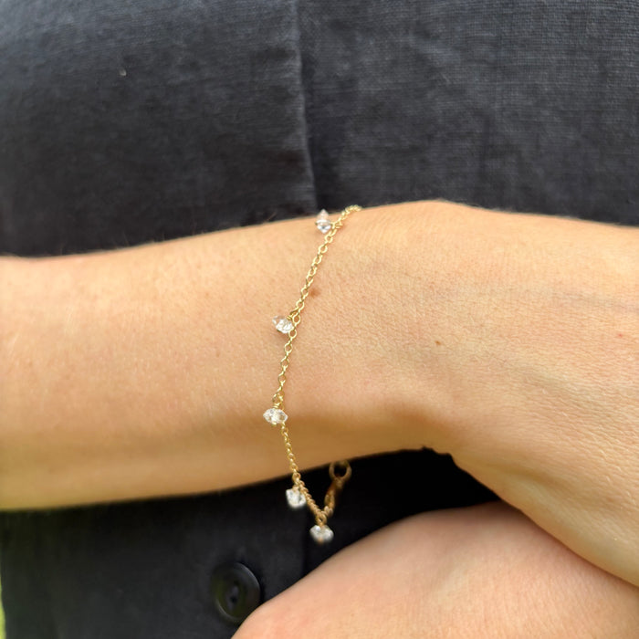 Herkimer Diamond Fringe Bracelet