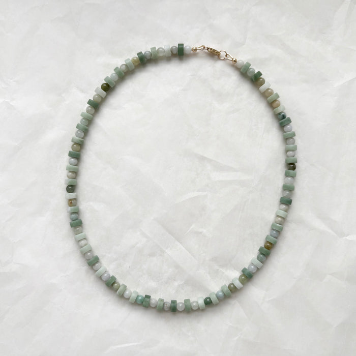 Luna Necklace with Green Jade