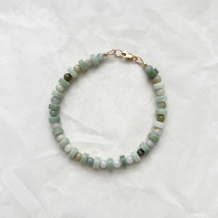 Luna Bracelet with Green Jade