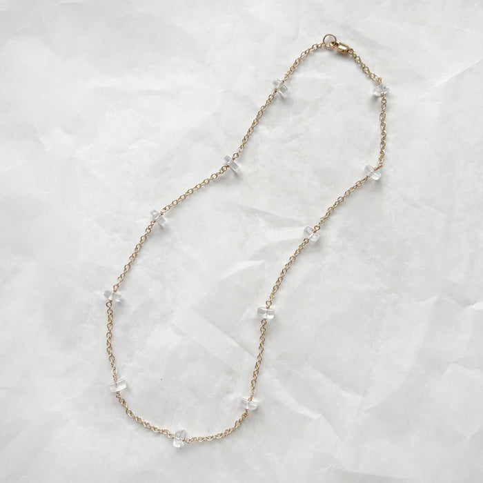 Moonbeam Necklace with Clear Quartz