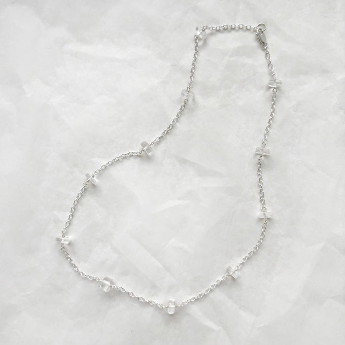 Moonbeam Necklace with Clear Quartz