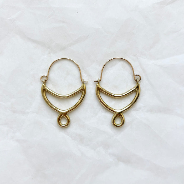 Crescent Hoop Earrings