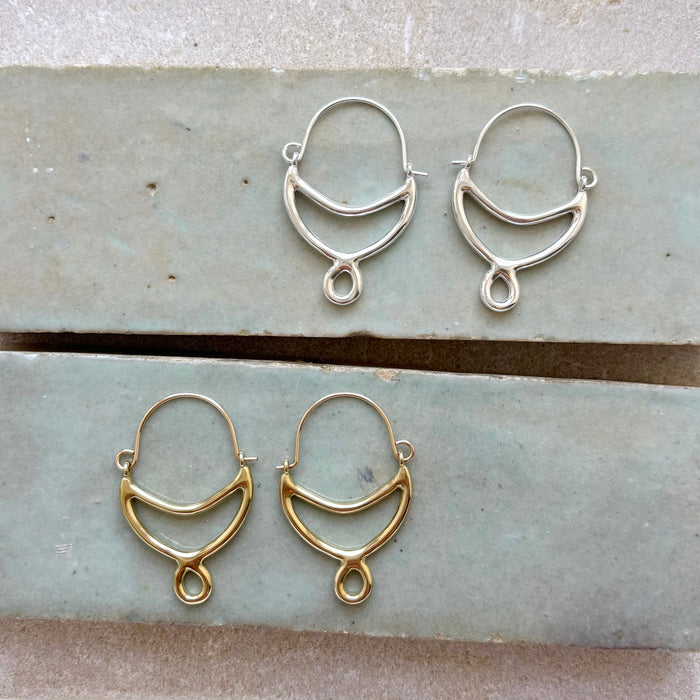 Crescent Hoop Earrings