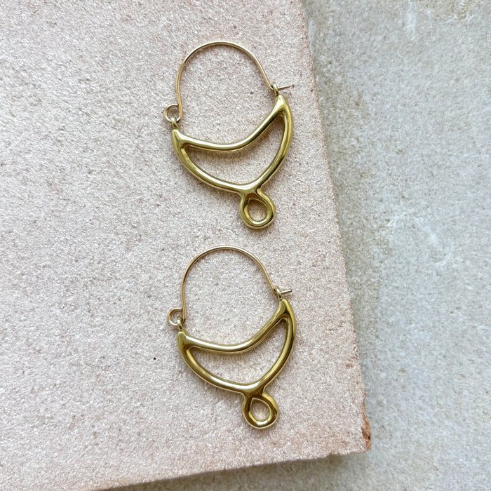 Crescent Hoop Earrings