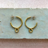 brass dawn hoops with loop
