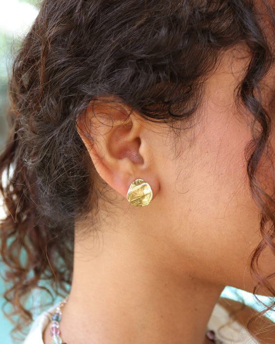 Ridge Stud Earrings