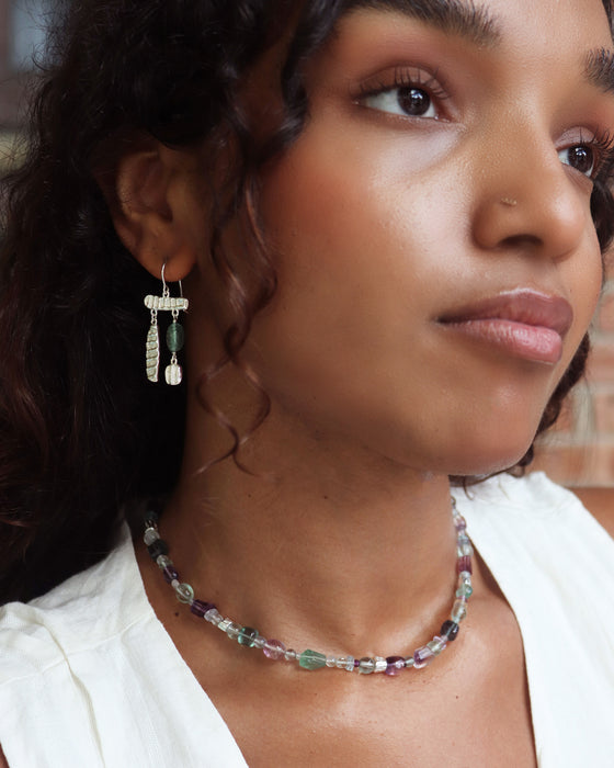 Mosaic Necklace with Fluorite