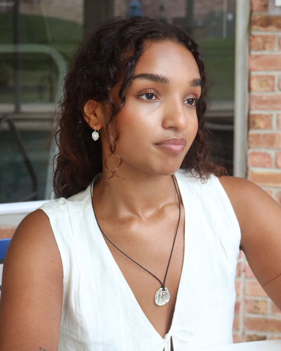 Venus Earrings with White Pearl