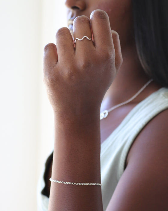 Bold Ripple Stacking Ring