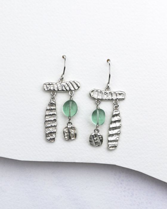Mosaic Earrings with Fluorite