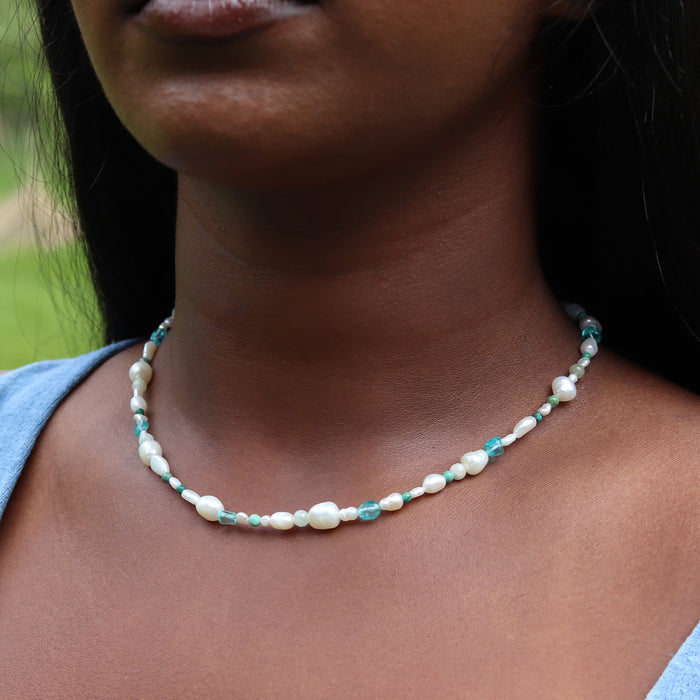 Blue Pearl Necklace