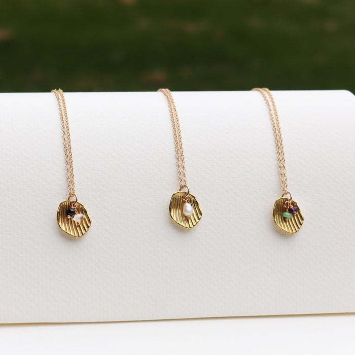 Venus Necklace with Custom Birthstones