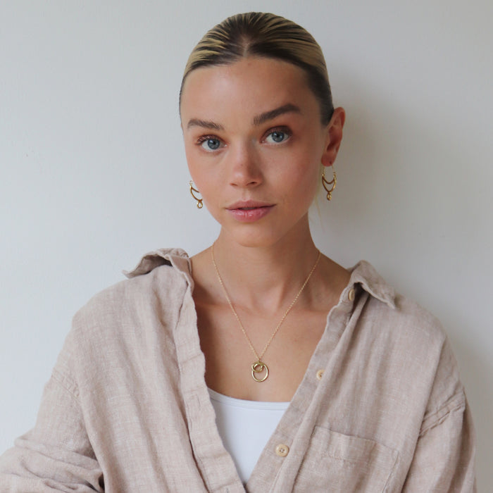 Crescent Hoop Earrings