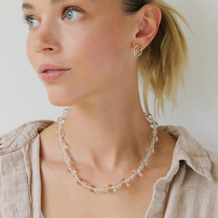 Bubble Necklace with Clear Quartz
