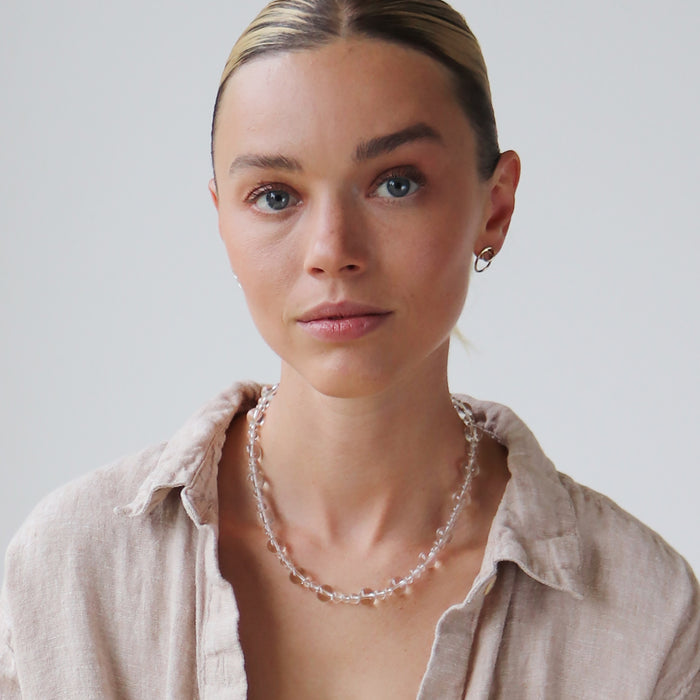 Bubble Necklace with Clear Quartz