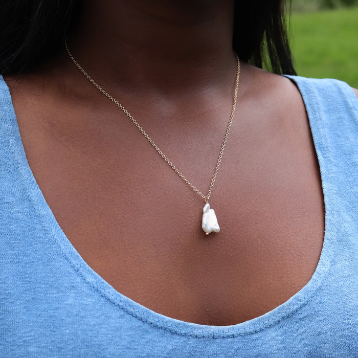 Baroque Pearl Necklace no. 1 - 14k Gold Fill