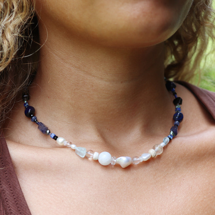 Full Moon Beaded Necklace