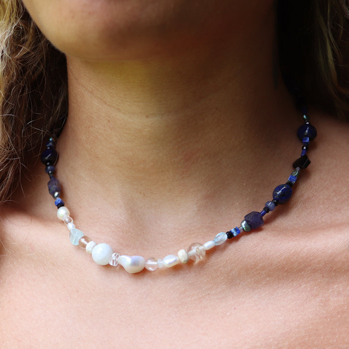 Full Moon Beaded Necklace