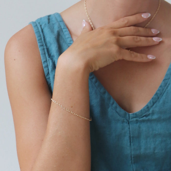 Simple Cable Chain Bracelet