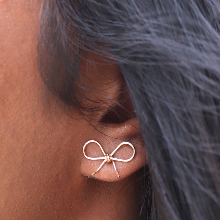 Small Bow Stud Earrings