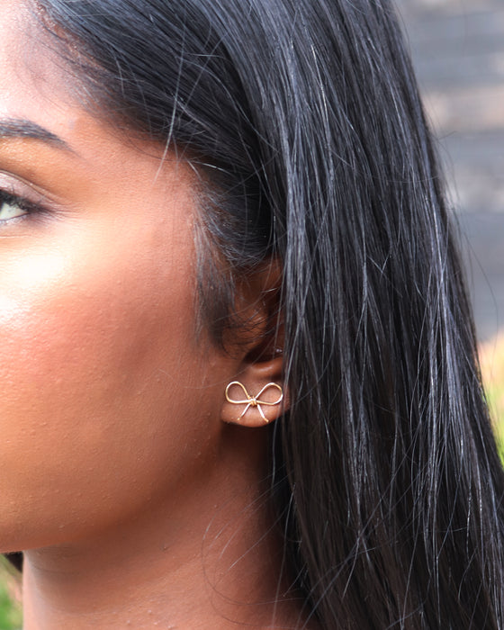 Small Bow Stud Earrings