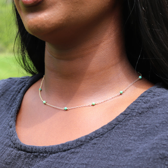 Turquoise Station Necklace