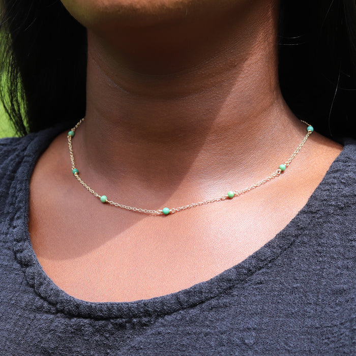 Turquoise Station Necklace