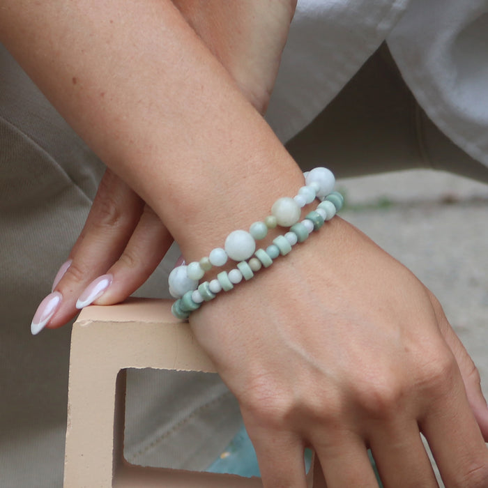 Luna Bracelet with Green Jade