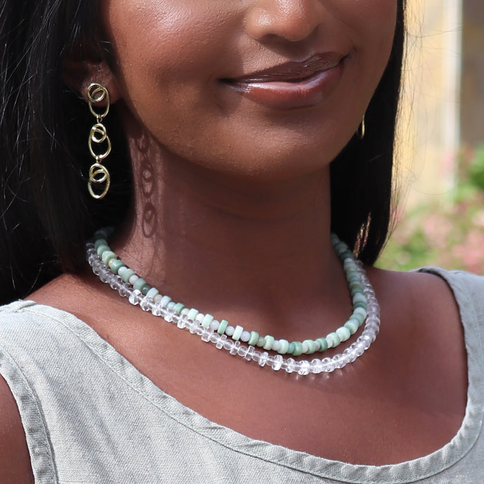 Luna Necklace with Green Jade