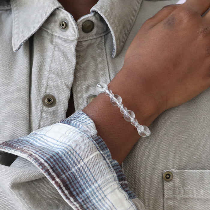 Bubble Bracelet with Clear Quartz