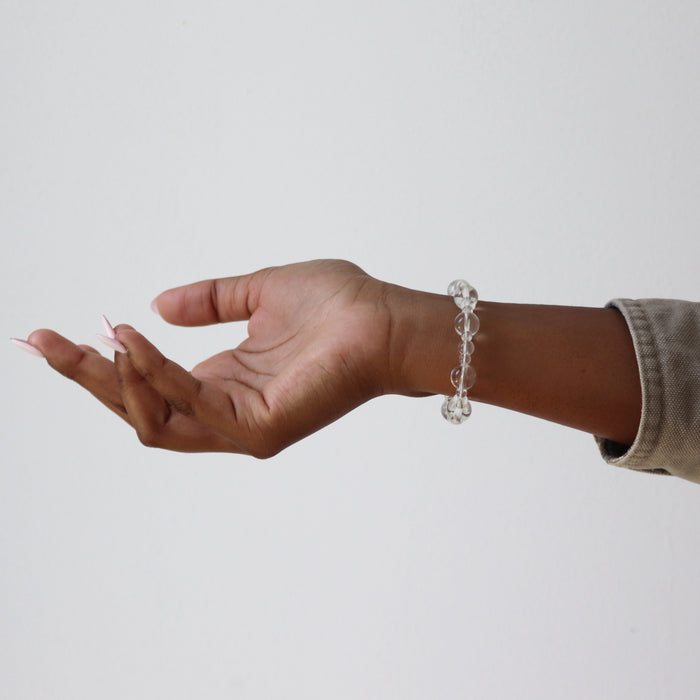 Bubble Bracelet with Clear Quartz