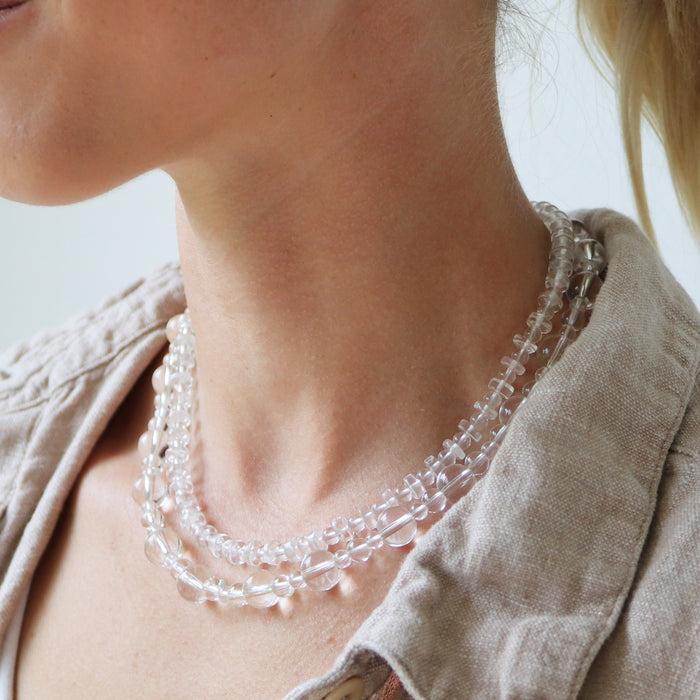 Bubble Necklace with Clear Quartz
