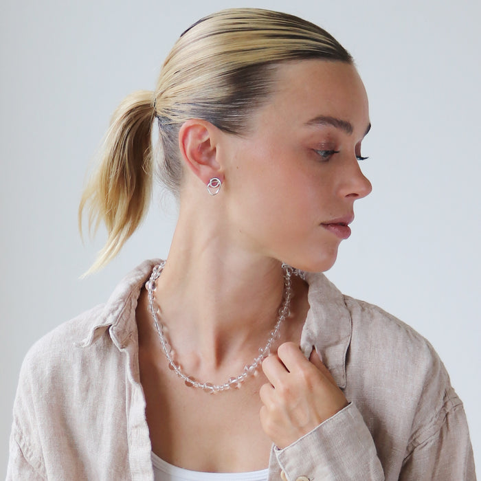 Bubble Necklace with Clear Quartz