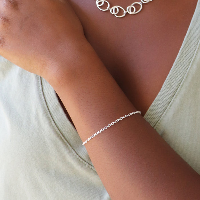 Simple Cable Chain Bracelet