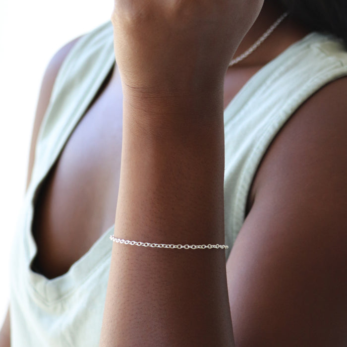 Simple Cable Chain Bracelet