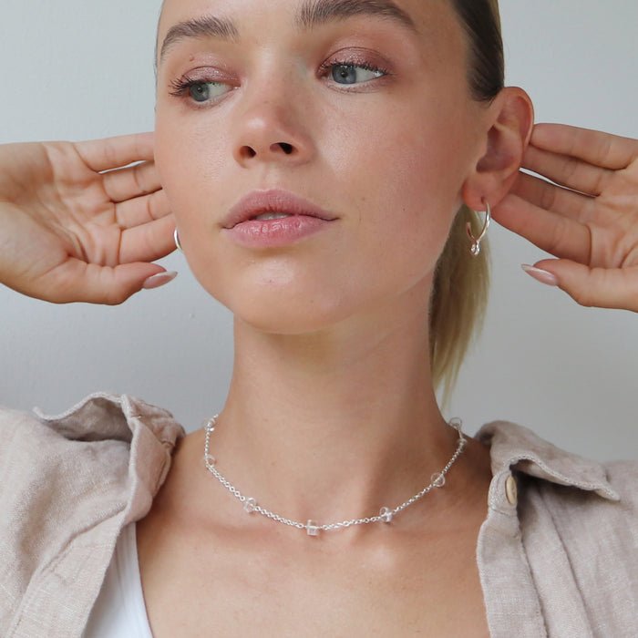 Moonbeam Necklace with Clear Quartz